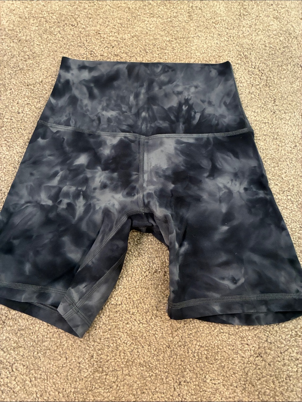 lululemon athletica Black Tie-Dye High-Rise Athletic Shorts